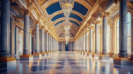 Grand Palace Hall: Opulent Interior Architecture