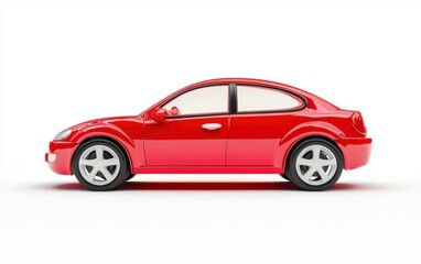 Obraz premium 3D icon car isolated on a white background