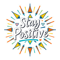 A bright illustration with a motivational message