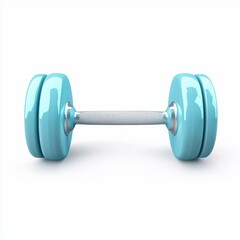 Obraz premium 3D icon cartoon dumbbells with shadow effect isolated on a white background 