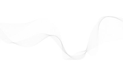 Digital frequency track equalizer. Stylized line art background. Vector illustration. Wave with lines created using blend tool. Curved wavy line, 