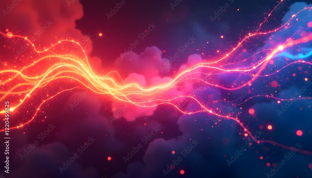 Poster A vibrant background with flowing lines of energy, creating a sense of movement and power