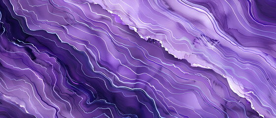 Obraz premium Fioletowa tekstura marmuru o falistych wzorach 