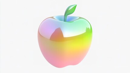 3D Yellow peach icon on a white background