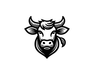 Cow logo vector. Animal farm. Cow icon. Dairy product symbol vector illustration.