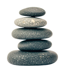 PNG Stacked smooth stones create a tranquil display