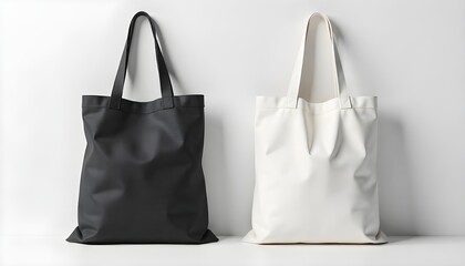 A canvas bag mockup featuring a fabric tote with sturdy handles