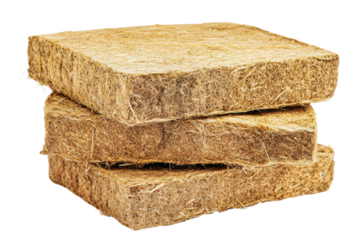 PNG Natural fiber building materials stacked for use