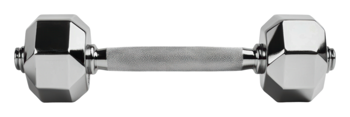 PNG Classic hexagonal dumbbell for strength training