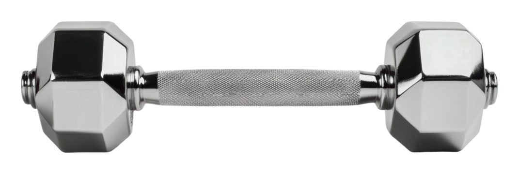 PNG Classic hexagonal dumbbell for strength training