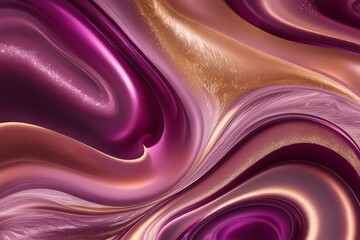 Obraz premium abstract background, purple tones, golden accents, marbled texture, fluid shapes, luxurious design, shimmering gold, metallic highlights, elegant background, artistic composition, purple and gold, swi