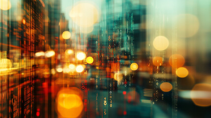 Cryptographic Pattern. An abstraction featuring blurred codes or symbols, forming an enigmatic background, hinting at blockchain and security technologies.