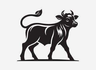 Calf Silhouette Vector for Creative Design Projects - High Quality