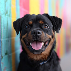 Obraz premium rottweiler exploring park