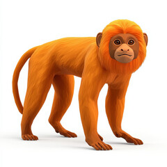Obraz premium Golden Lion Tamarin: A vibrant, polygonal rendering.