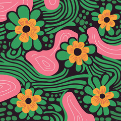 Vibrant Floral Abstract Pattern