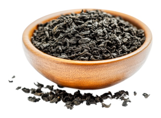 PNG Quality loose leaf black tea in a wooden bowl
