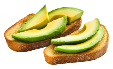 PNG Delicious avocado slices on toasted bread