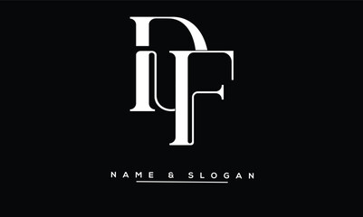 FD, DF Abstract Letters Logo Monogram
