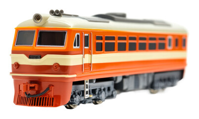 Fototapeta premium PNG Model train in vibrant colors on display