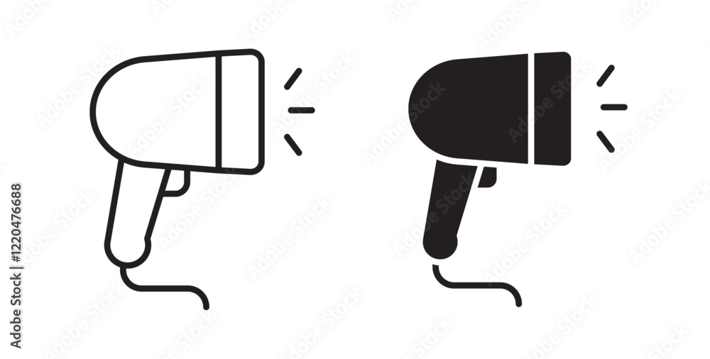 Poster barcode scanner icons pack for ui designs