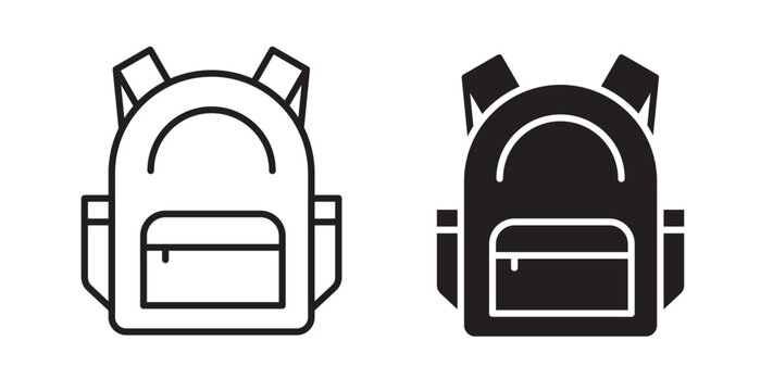 Backpack icons pack for ui designs