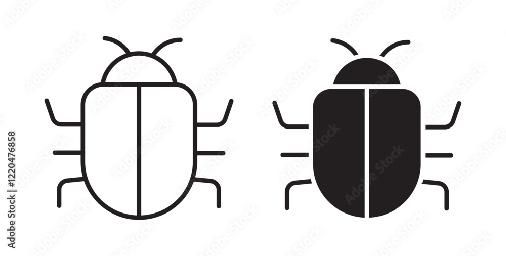 Poster bug icons pack for ui designs