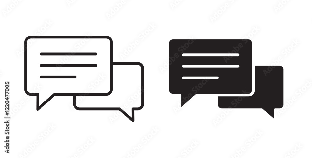 Poster chat bubble icons pack for ui designs