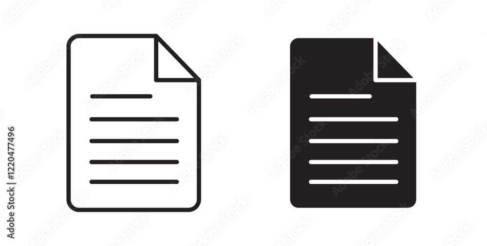 Poster document icons pack for ui designs