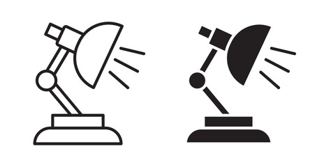 Desk lamp icons pack for ui designs