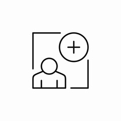 Add user profile icon vector sign