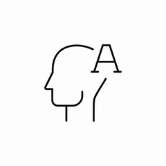 Mind thinking head icon vector sign