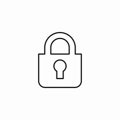 Security lock protection icon vector sign