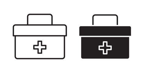 First aid kit icons pack for ui designs