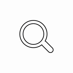 Search magnifying glass icon vector sign