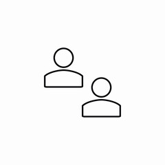 Multiple users group icon vector sign