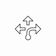 Direction navigation arrows icon vector sign