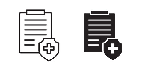 Health insurance icons pack for ui designs