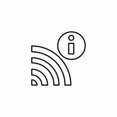 WIFI wireless information network icon vector sign