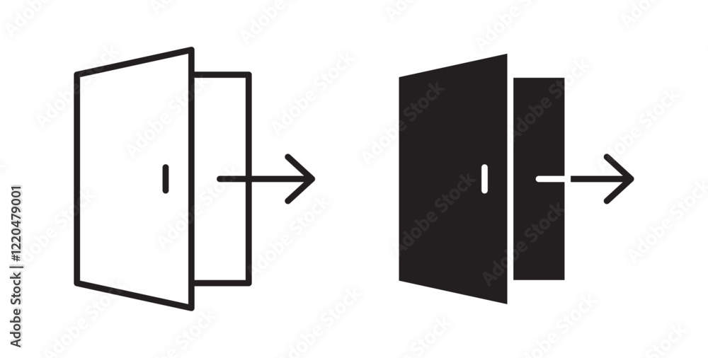 Poster logout icons pack for ui designs