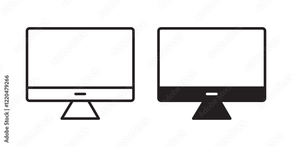 Poster monitor icons pack for ui designs