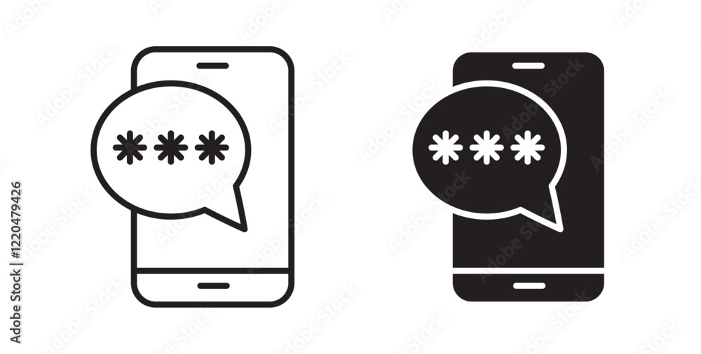 Poster Otp sms password icons pack for ui designs