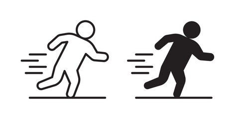 Running icons pack for ui designs