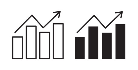 Sales growth icons pack for ui designs