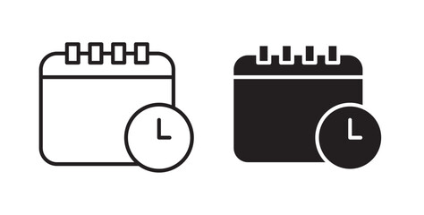 Schedule icons pack for ui designs