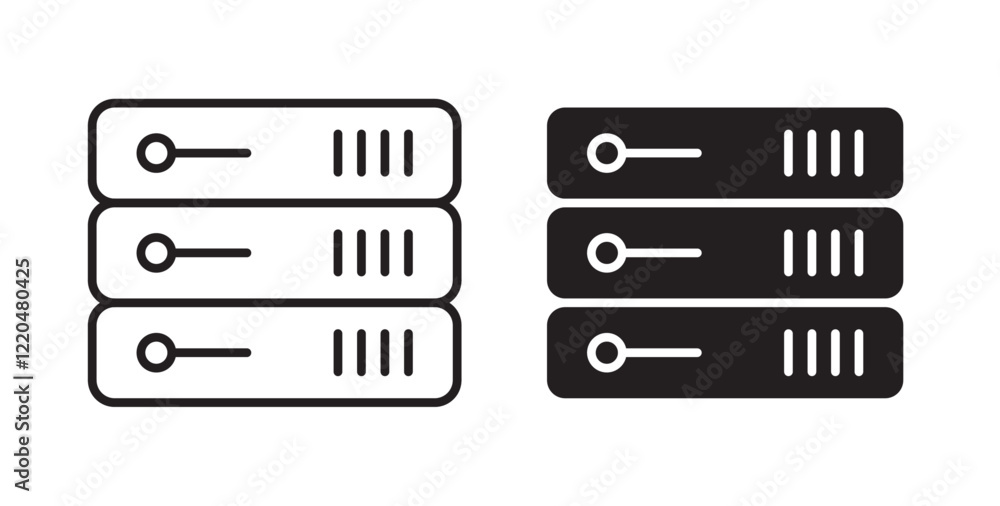Poster server icons pack for ui designs
