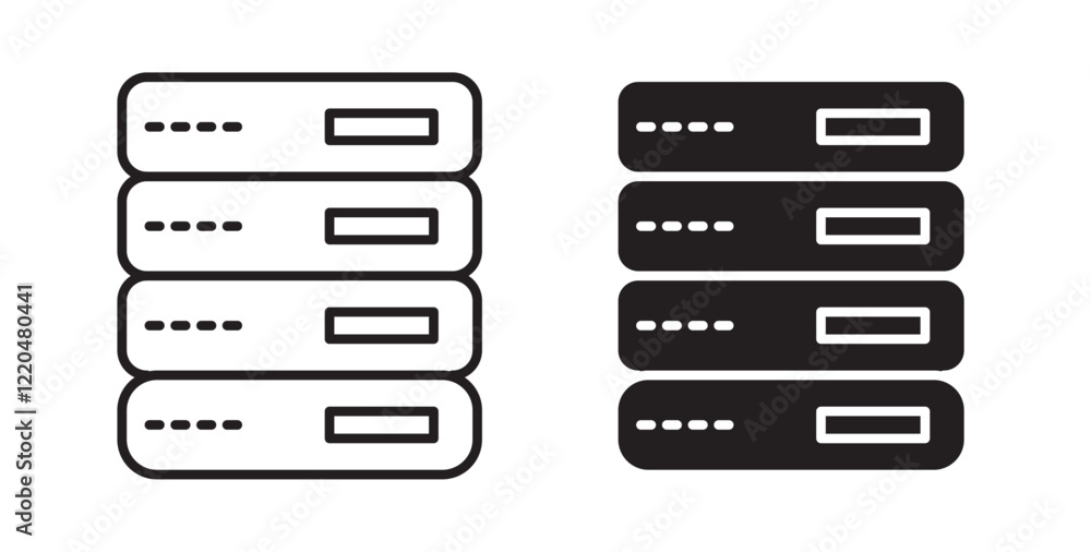 Poster server rack icons pack for ui designs