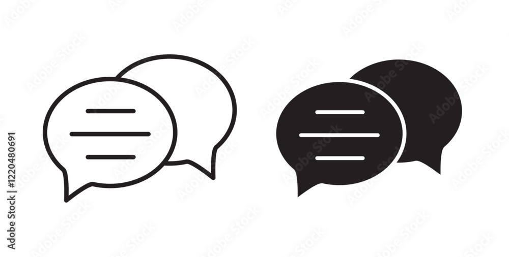 Poster speech bubble icons pack for ui designs