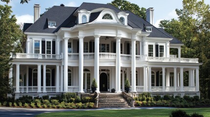 Obraz premium Grand Southern Mansion: Architectural Marvel