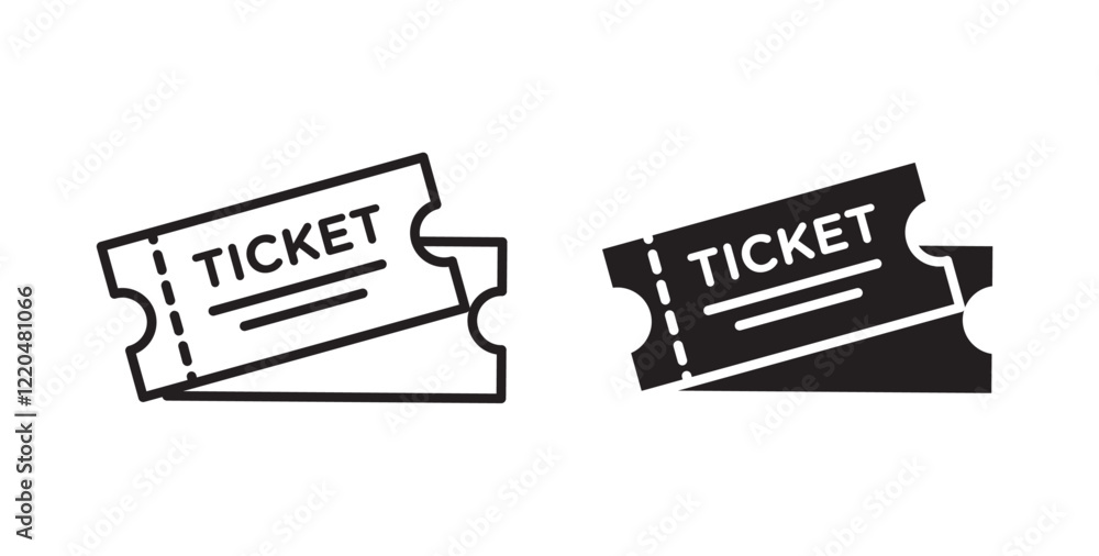 Poster ticket stub icons pack for ui designs